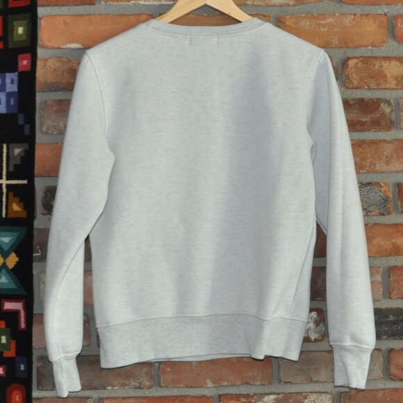University of Toronto Varsity Light Grey Crew Neck EMBROIDERED SWEATER M - Picture 4 of 5